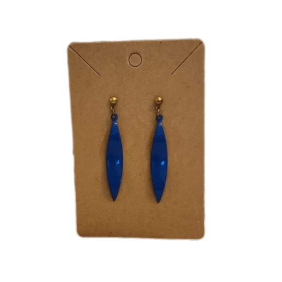 3 for $15-Blue Crimped Dangling Earrings - Picture 1 of 3